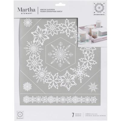 Martha Stewart • zelfklevende zeefdruk sneeuwvlok kransen x1