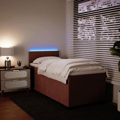 Boxspring met matras fluweel roze 100x200 cm - thumbnail