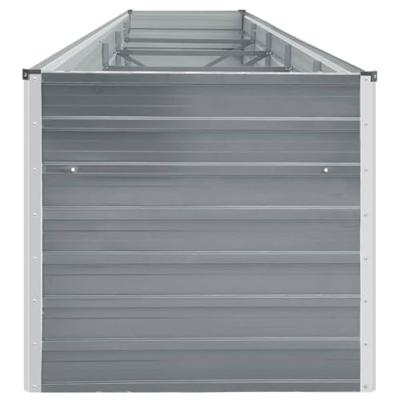 Plantenbak verhoogd 400x80x77 cm gegalvaniseerd staal grijs