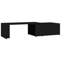 Salontafel 150x50x35 cm bewerkt hout zwart - thumbnail