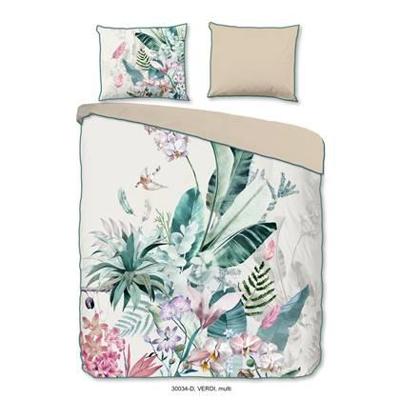 Descanso Dekbedovertrek "jungleprint" - Multi - (240x200/220 cm) - Biologisch Katoen satijn
