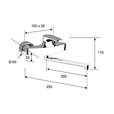 Inbouw Wastafelmengkraan Sapho Corneli 1-hendel Uitloop Recht 20 cm Chroom Sapho Inbouw Wastafelmengkraan Sapho Corneli 1-hendel Uitloop Recht 20 cm Chroom Sapho