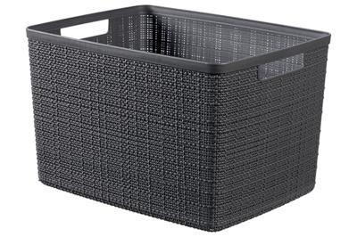 Curver jute mandje L 20 liter donkergrijs