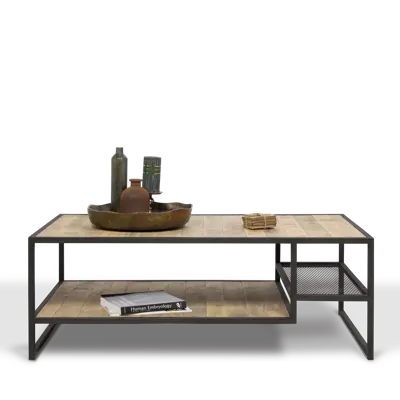 Salontafel Breeze - Seasoned Brown/Metaal Zwart