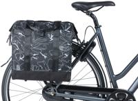 Basil grand flower fietsshopper - zwarte waterafstotende tas met laptopvak - 23l - thumbnail