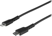 StarTech.com Premium USB-C naar Lightning Kabel 1m Zwart - USB Type C naar Lightning Charge & Sync Oplaadkabel met Aramide Vezels - Apple MFi Gecertificeerd - iPad Air iPhone 12 (RUSBCLTMM1MB) - thumbnail