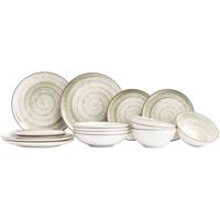 Cosy & Trendy Serviesset Sintra Ivy Green - 16-delig / 4 personen - 4 dinerborden, 4 ontbijtborden, 4 diepe borden en 4 kommen - thumbnail