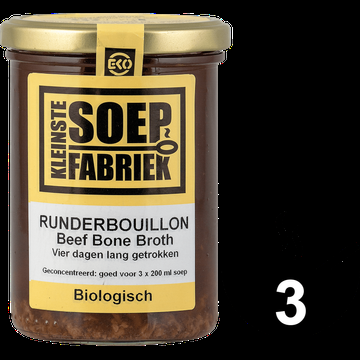 KleinsteSoepFabriek Runderbouillon Biologisch 400 ml bij Jumbo KleinsteSoepFabriek Runderbouillon Biologisch 400 ml bij Jumbo