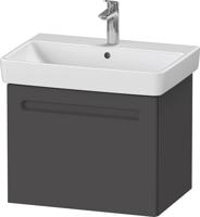Wastafelkast Duravit No.1 Met 1 Lade 59x42.6x47.8cm Met Geïntegreerde Greep Mat Grafiet - thumbnail