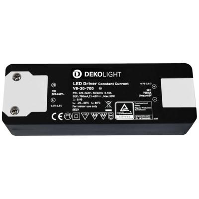 Deko Light BASIC, CC, V8-30-700mA/30W LED-driver Constante stroomsterkte 30 W 700 mA 21 - 43 V Overbelastingsbescherming 1 stuk(s)