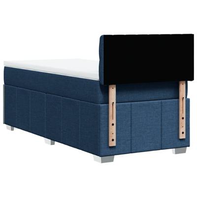 Boxspring met matras stof blauw 100x200 cm - thumbnail