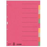 Leitz 4359 Register DIN A4 blanco Karton (dun) Meerdere kleuren 10 tabbladen 43590000 - thumbnail