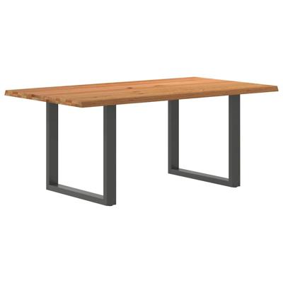 Eettafel rechthoekig 180x120x74 cm massief eikenhout lichtbruin