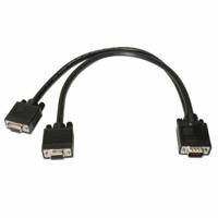 AISENS Svga Hdb15/M-2Xhdb15/H splitterkabel, zwart, 45 cm - thumbnail