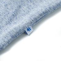 Kindershirt met korte mouwen 140 gemleerd blauw - thumbnail