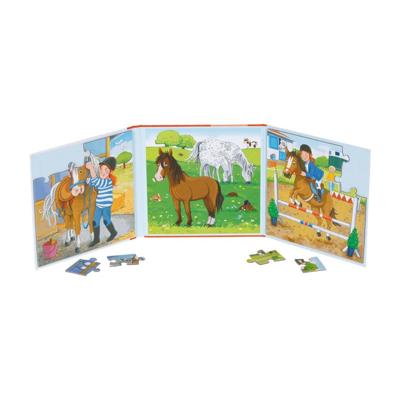 Goki magnetisch legpuzzelboek paardenstal, 40st.