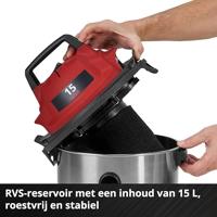 Einhell TC-VC 1540 S 2347405 Nat- en droogzuiger 15 l - thumbnail