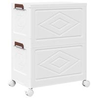 VidaXL Opbergbox stapelbaar met wielen 2-laags 28 l 48,5x29,5x59,5 cm - thumbnail