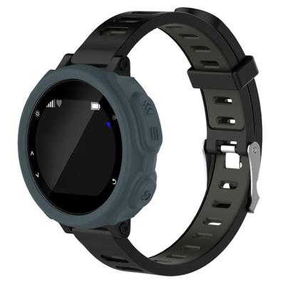 Effen kleur siliconen horloge beschermhoes voor de Garmin F235 / F750(Navy Blue)