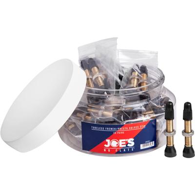 Joes Joe's no flats - tubeless presta ventiel 32mm (pot 50 stuks) Joes Joe's no flats - tubeless presta ventiel 32mm (pot 50 stuks)