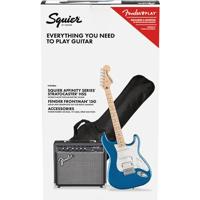 Squier Affinity Series Stratocaster HSS Pack MN Lake Placid Blue starterset elektrische gitaar - thumbnail