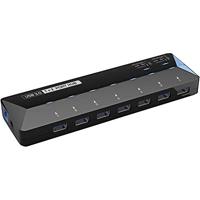 Renkforce USB 3.2 Gen 1-hub 7 + 2 poorten Met snellaadpoort, Met status-LEDs Zwart - thumbnail