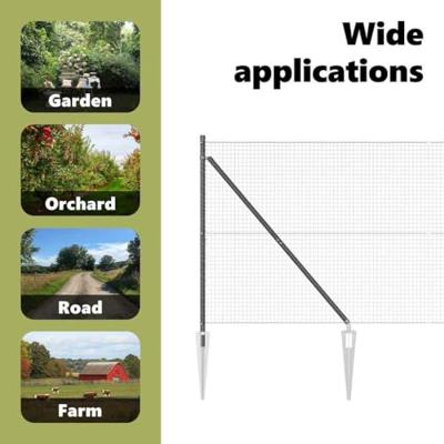 VidaXL Afrasteringspaal grijs 10 x 1,4 m (25 x 25 mm gaas)