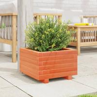 Plantenbak 40x40x26,5 cm massief grenenhout wasbruin - thumbnail
