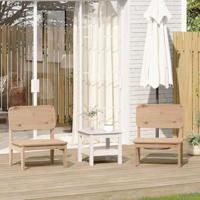 Tuinstoelen 2 st 60x52,5x72 cm massief grenenhout - thumbnail