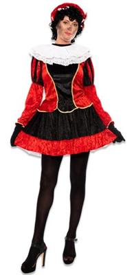 Pieten jurkje met petticoat rood