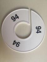 Maatring 11 cm wit/zwart 94 - thumbnail