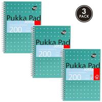 Notitieboek pukka jotta a5 lijn 200pag 80gr gn | 3 stuks - thumbnail