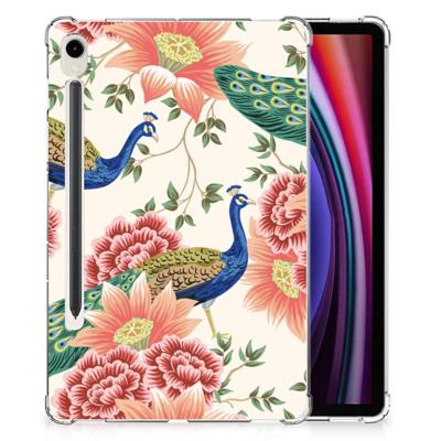 Back Case voor Samsung Galaxy Tab S9 Pink Peacock Back Case voor Samsung Galaxy Tab S9 Pink Peacock