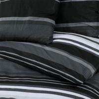 VidaXL Dekbedovertrekset 200x200 cm katoen zwart en wit - thumbnail