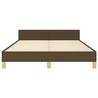 Bedframe zonder matras stof donkerbruin 140x200 cm - thumbnail