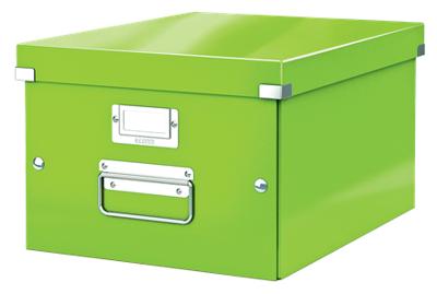 Opbergdoos Leitz Click & Store WOW middel gerecycled karton 281x200x370mm groen