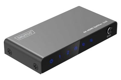Digitus DS-55336 1 + 2 poorten HDMI-splitter LED-weergave, Met status-LEDs, Met metalen behuizing, Individueel schakelbaar, Ultra HD-geschikt 3840 x 3840 Pixel Digitus DS-55336 1 + 2 poorten HDMI-splitter LED-weergave, Met status-LEDs, Met metalen behuizing, Individueel schakelbaar, Ultra HD-geschikt 3840 x 3840 Pixel