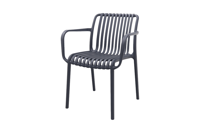 VDG Stripe stapelbare tuinstoel - Antraciet - thumbnail