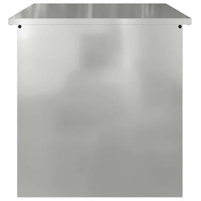 VidaXL Buitenopslagdoos zilver 55 x 50,5 x 50 cm staal VidaXL Buitenopslagdoos zilver 55 x 50,5 x 50 cm staal