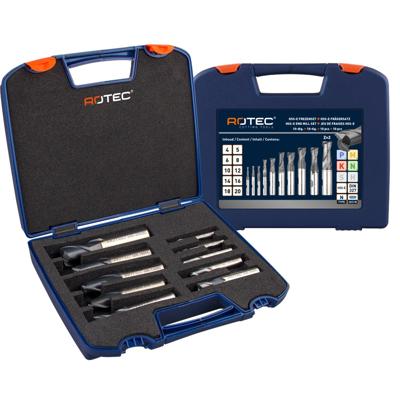 Rotec HSS-E spiebaanfrezenset '600C', DIN 327, 10-dlg, ø4-20 - 600.9420C Rotec HSS-E spiebaanfrezenset '600C', DIN 327, 10-dlg, ø4-20 - 600.9420C