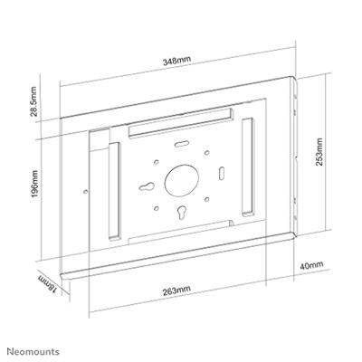 Neomounts WL15-660WH1 Tabletstandaard Apple iPad Pro 12.9 (3./4./5./6. Gen.) 32,8 cm (12,9)