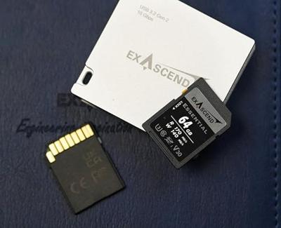EXASCEND Essential UHS-I SD card(V30) 64GB Read 170 MB/s Write 140 MB/s