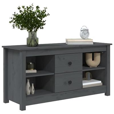 Tv-meubel 103x36,5x52 cm massief grenenhout grijs