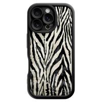 iPhone 16 Pro zwarte case - Zebra safari - thumbnail