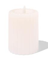 HEMA LED kaars 7.5x10cm rib ivoor (ivoor) - thumbnail