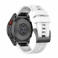 By Qubix - Siliconen sportbandje - Wit - Compatible met Garmin Instinct 3 / Instinct E - 45mm - Compatible Garmin bandje - Bandbreedte: 22mm - thumbnail