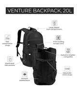 Highlander Venture Rugzak - 20L - Black - thumbnail