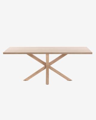 Kave Home Eettafel 'Argo' Eikenlook, 180 x 100cm, kleur Naturel