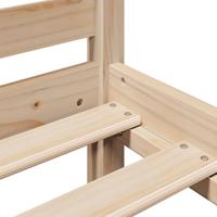 Bed met boekenkast zonder matras massief grenenhout 200x200 cm - thumbnail