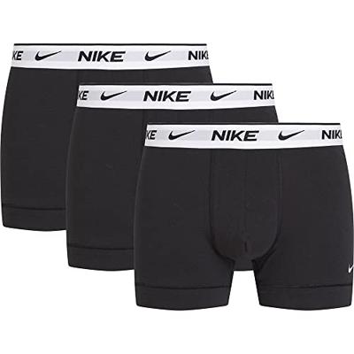 Nike Everyday Cotton Boxershort Trunk 3-Pack Zwart Wit Nike Everyday Cotton Boxershort Trunk 3-Pack Zwart Wit